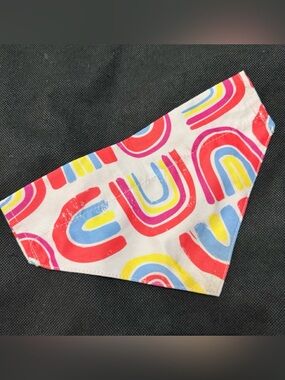 PetSmart “You Are Loved” Dog Bandana vibrant multicolor rainbow - used